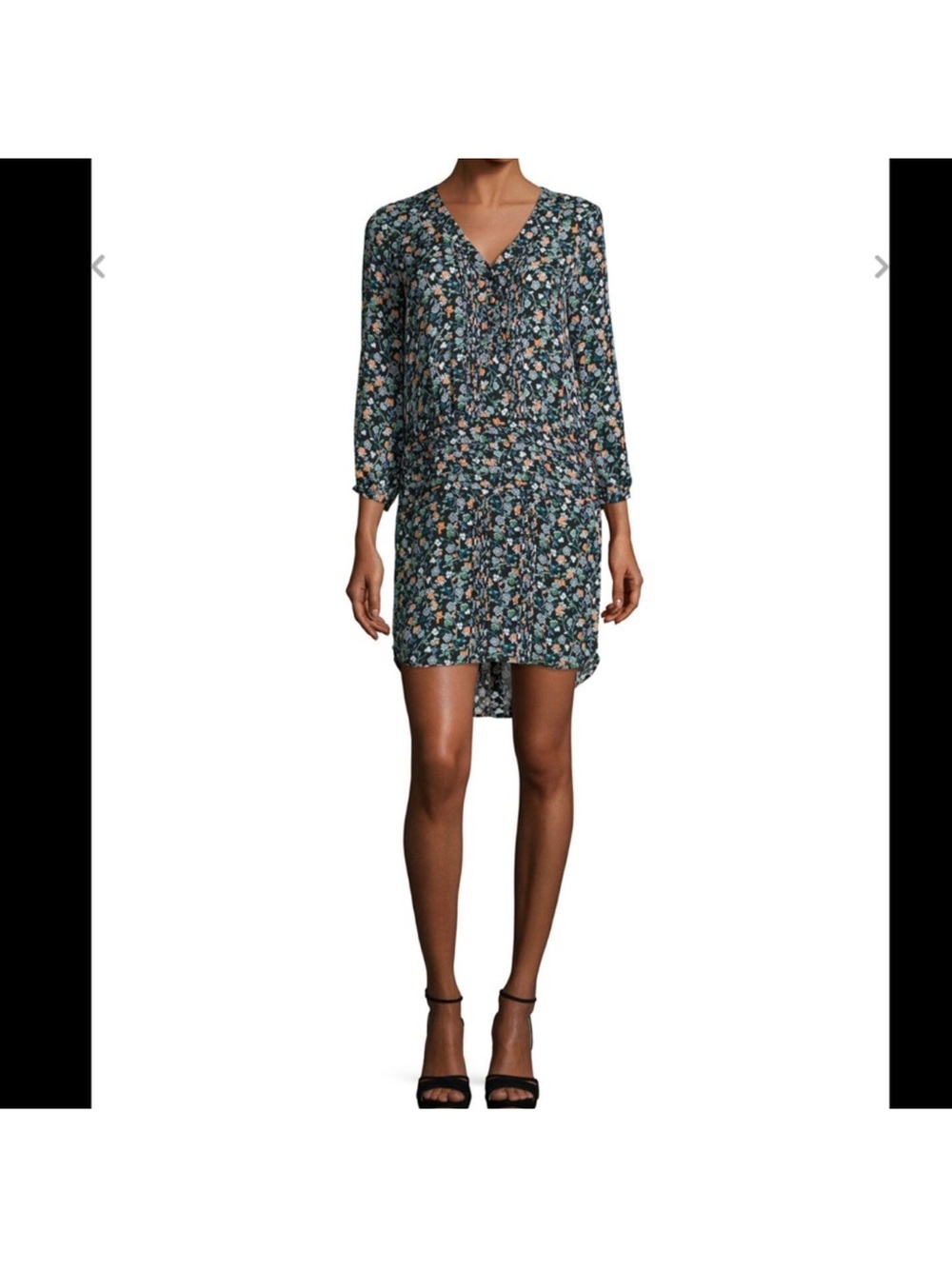 Veronica Beard August Boho Floral Silk Dress, featuring a dark floral